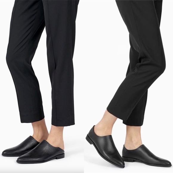 EVERLANE The Modern Babo Mule Slide in Black Leather - 9 - Picture 1 of 13